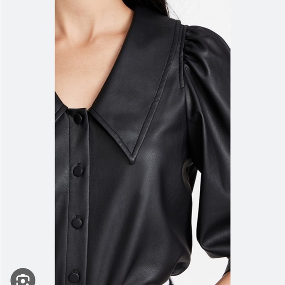 Pistola Faux leather button up blouse - Picture 5 of 9